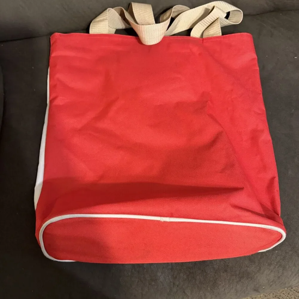 Cozumel Mexico Tropical Fish Tote Bag Red White Beach Travel Souvenir Bag